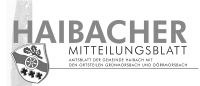 Der direkte Link zu aktuellen Informationen und Downloads rund um das Haibacher Mitteilungsblatt