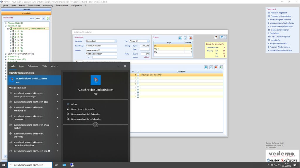 Windows Screenshot: Ausschneiden und Skizzieren starten