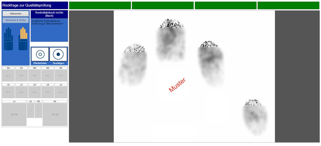 LiveScan Web: Flache, gedrückte Fingerabdrücke für eine Fast-ID
